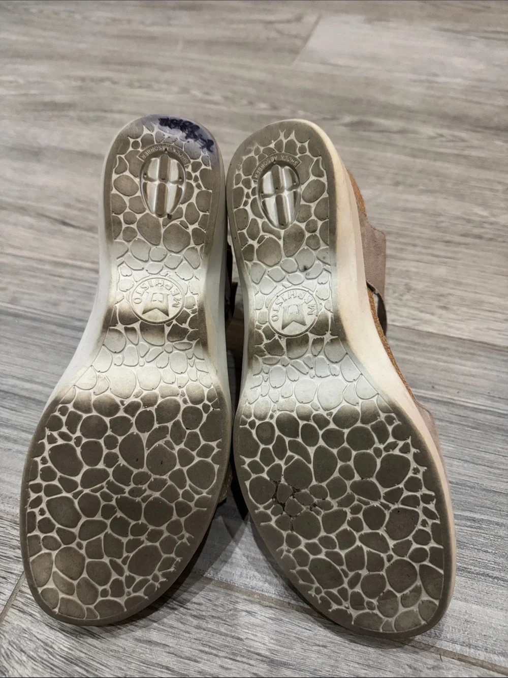 Mephisto Women’s Oriana Beige Suede Comfort Sandals with Buckle